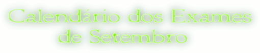 Exames de Setembro
